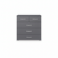 Rauch Impulse 2+3 Drawer Chest in Metallic Grey front view