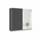 Rauch Impulse 2 Door 1 Mirror Door Sliding 181cm Wardrobe in Metallic Grey