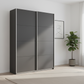 Rauch Impulse 2 Door Sliding Wardrobe in Metallic Grey styled in a modern room