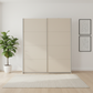 Rauch Impulse 2 Door Sliding Wardrobe 181cm Front view  in Champagne styled in a modern room