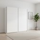 Rauch Impulse 2 Door Sliding Wardrobe 181cm  in White styled in a modern room