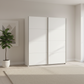 Rauch Impulse 2 Door Sliding Wardrobe 226cm  in White styled in a modern room