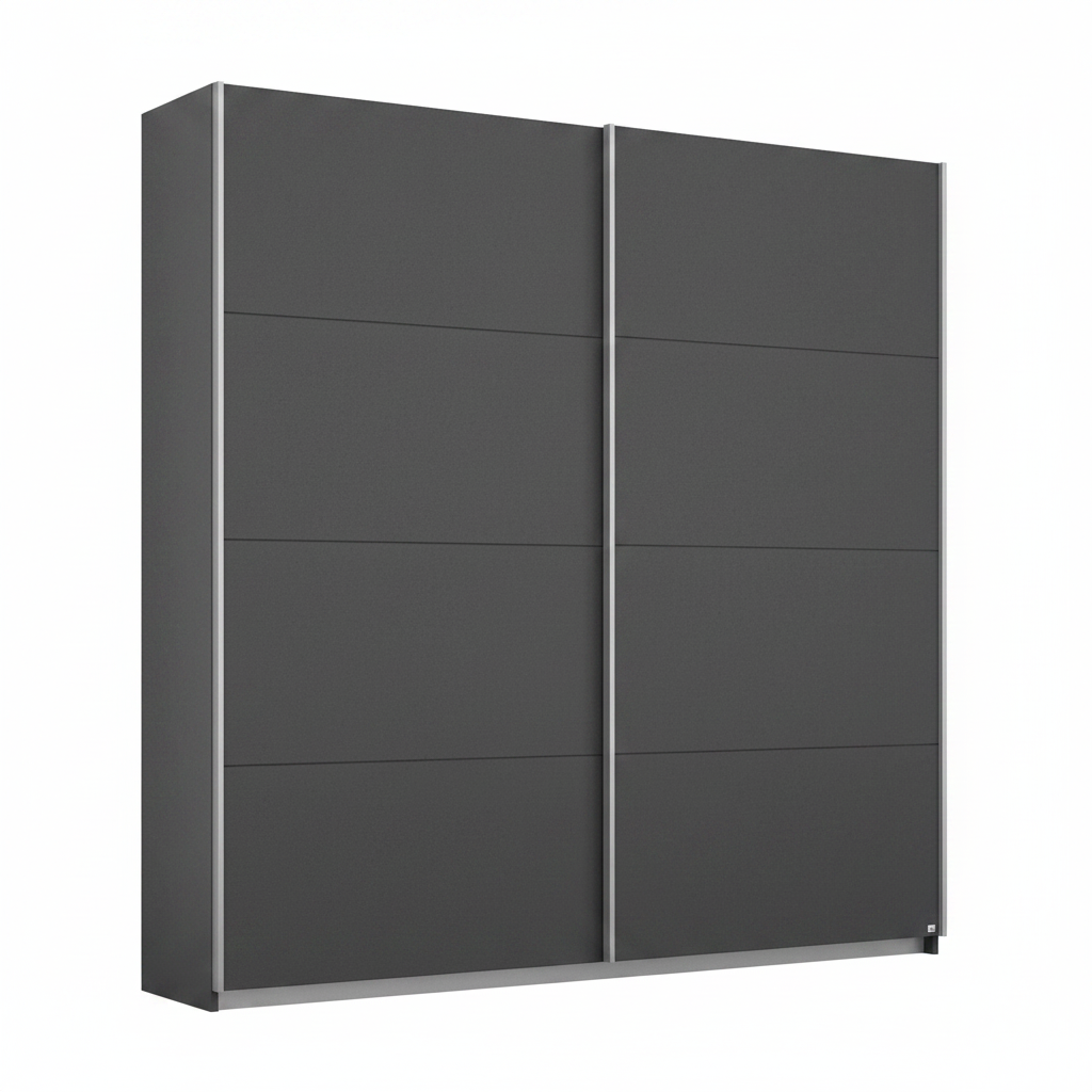 Rauch Impulse 2 Door Sliding Wardrobe 181cm in Metallic Grey