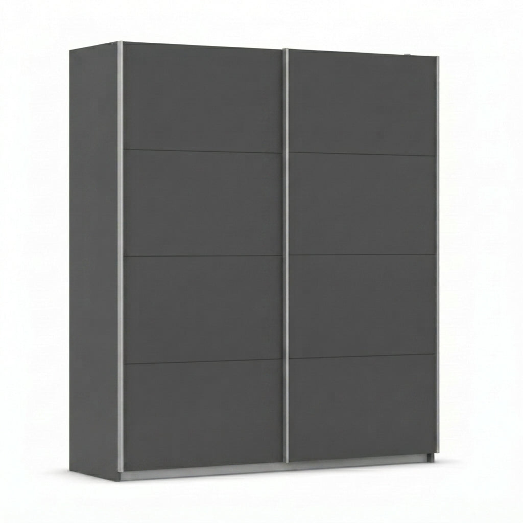 Rauch Impulse 2 Door Sliding Wardrobe 226cm in Metallic Grey