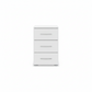 Rauch Impulse 3 Drawer Bedside Table in White Front view