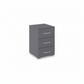 Rauch Impulse 3 Drawer Bedside Table in Metallic Grey