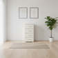 Rauch Impulse 4 Drawer Chest 40cm in Champagne Front view styled in a modern room