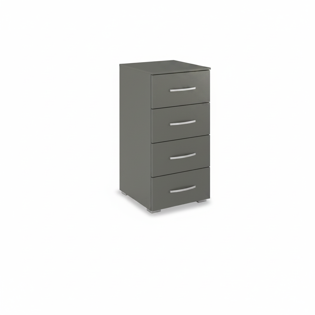 Rauch Impulse 4 Drawer Chest 40cm in Metallic Grey