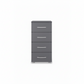 Rauch Impulse 4 Drawer Chest 40cm in Metallic Grey Front view