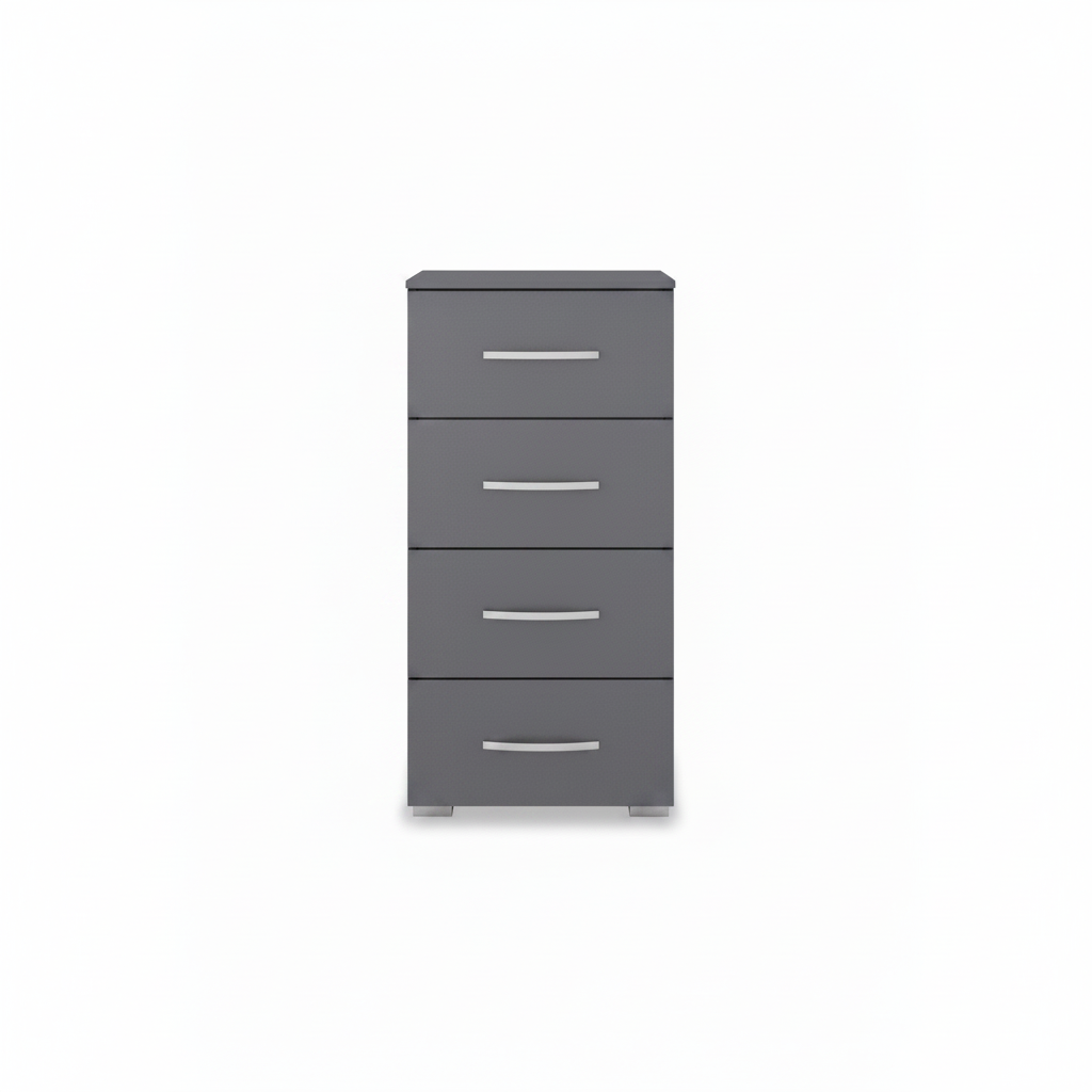 Rauch Impulse 4 Drawer Chest 40cm in Metallic Grey Front view