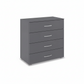 Rauch Impulse 4 Drawer Chest 80cm in Metallic Grey