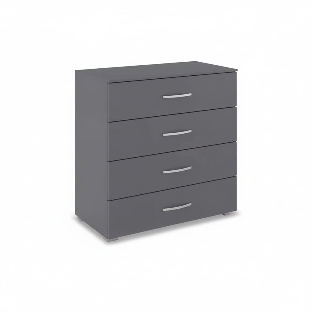 Rauch Impulse 4 Drawer Chest 80cm in Metallic Grey