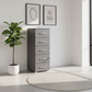 Rauch Impulse 5 Drawer Chest 40cm in Metallic Grey styled in a modern room