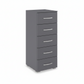 Rauch Impulse 5 Drawer Chest 40cm in Metallic Grey 