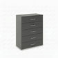 Rauch Impulse 5 Drawer Chest 80cm in Metallic Grey