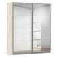 Rauch Impulse Full Mirror 2 Door Sliding Wardrobe 181cm in Champagne Carcase 