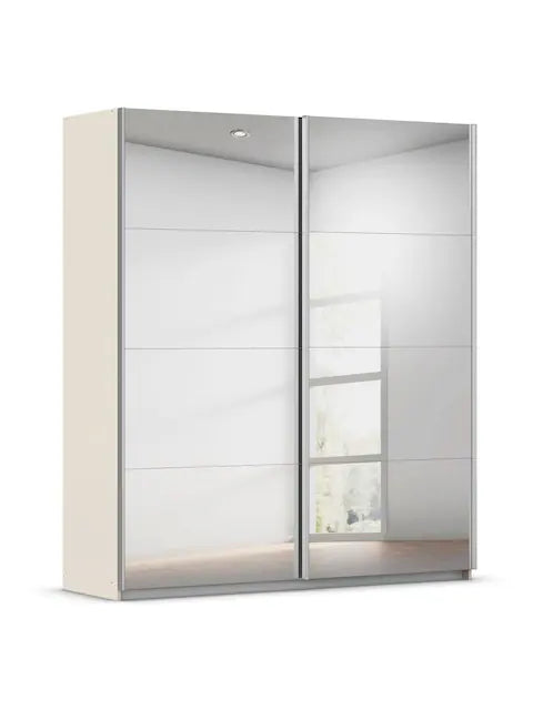 Rauch Impulse Full Mirror 2 Door Sliding Wardrobe 181cm in Champagne Carcase 