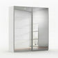 Rauch Impulse Full Mirror 2 Door Sliding Wardrobe 226cm in White Carcase 