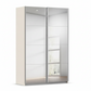 Rauch Impulse Full Mirror 2 Door Sliding Wardrobe in Champagne Carcase 