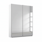 Rauch Impulse Full Mirror 2 Door Sliding Wardrobe in White Carcase 