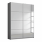 Rauch Impulse Full Mirror 2 Door Sliding Wardrobe in Metallic Grey Carcase 