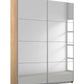 Rauch Impulse Full Mirror 2 Door Sliding Wardrobe in Oak Carcase 