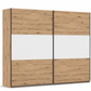 Rauch Neo 2 Door Sliding Wardrobe 218cm in Artisan Oak with White Panels 