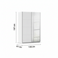 Rauch Subito 136cm 1 Decor Door & 1 Mirror Sliding Door Wardrobe Dimensions