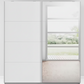 Rauch Subito 181cm 1 Decor Door & 1 Mirror Sliding Door Wardrobe in Alpine White front view