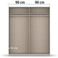 Rauch Subito 181cm 1 Decor Door & 1 Mirror Sliding Door Wardrobe internal compartments