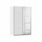 Rauch Subito 1 Decor Door & 1 Mirror Sliding Door Wardrobe in Alpine White
