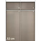 Rauch Subito 136cm 1 Decor Door & 1 Mirror Sliding Door Wardrobe internal compartments