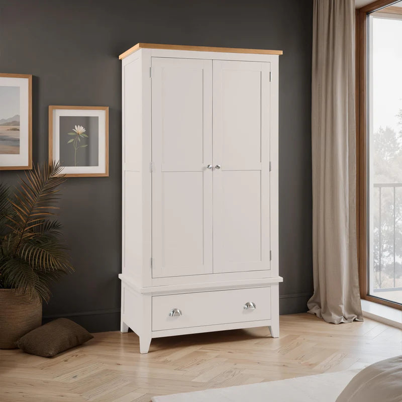 Richmond 2 Door 1 Drawer Wardrobe - Styled in a Bedroom