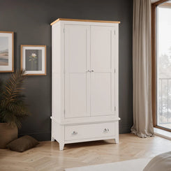Richmond 2 Door 1 Drawer Wardrobe - Styled in a Bedroom