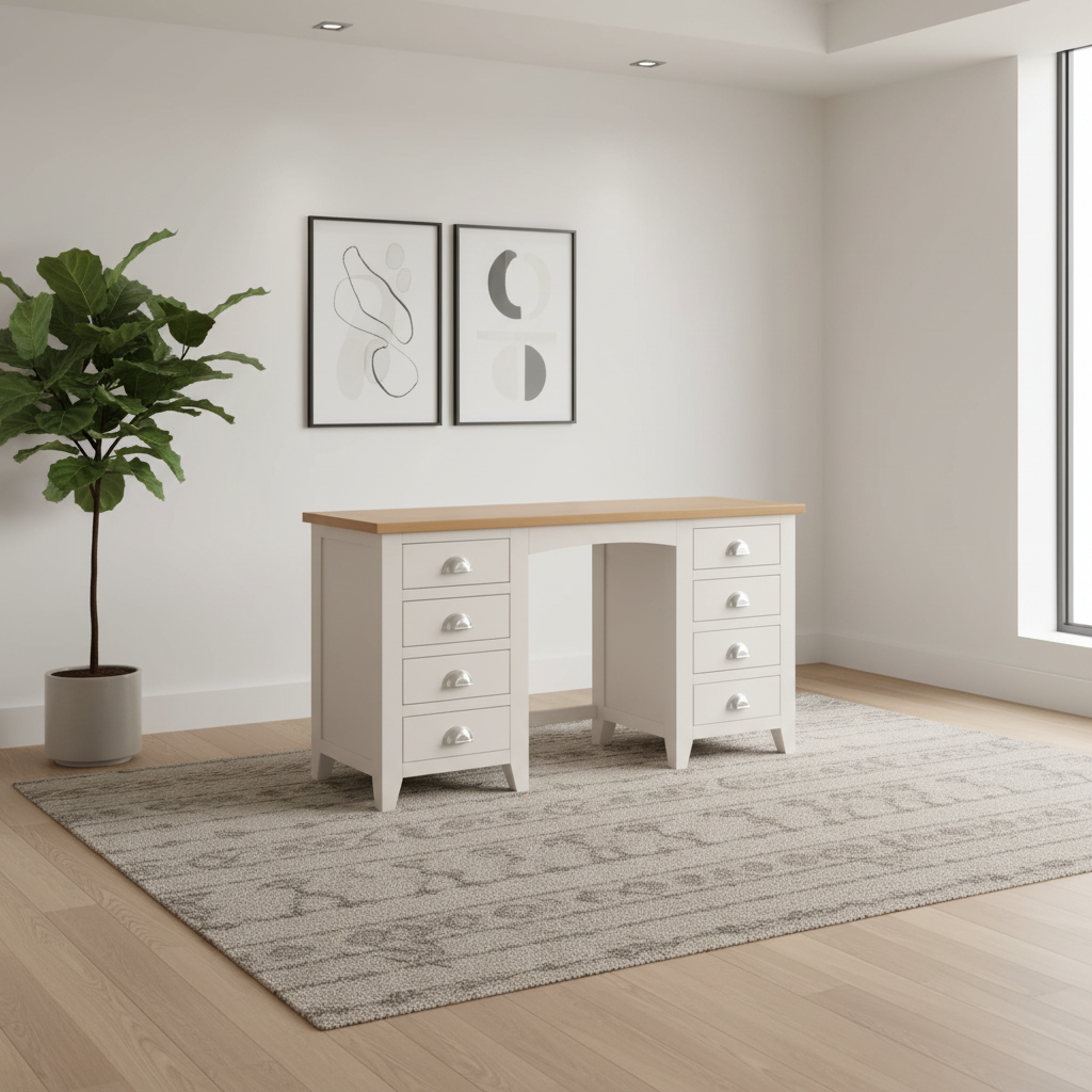 Emily Twin Pedestal Dressing Table