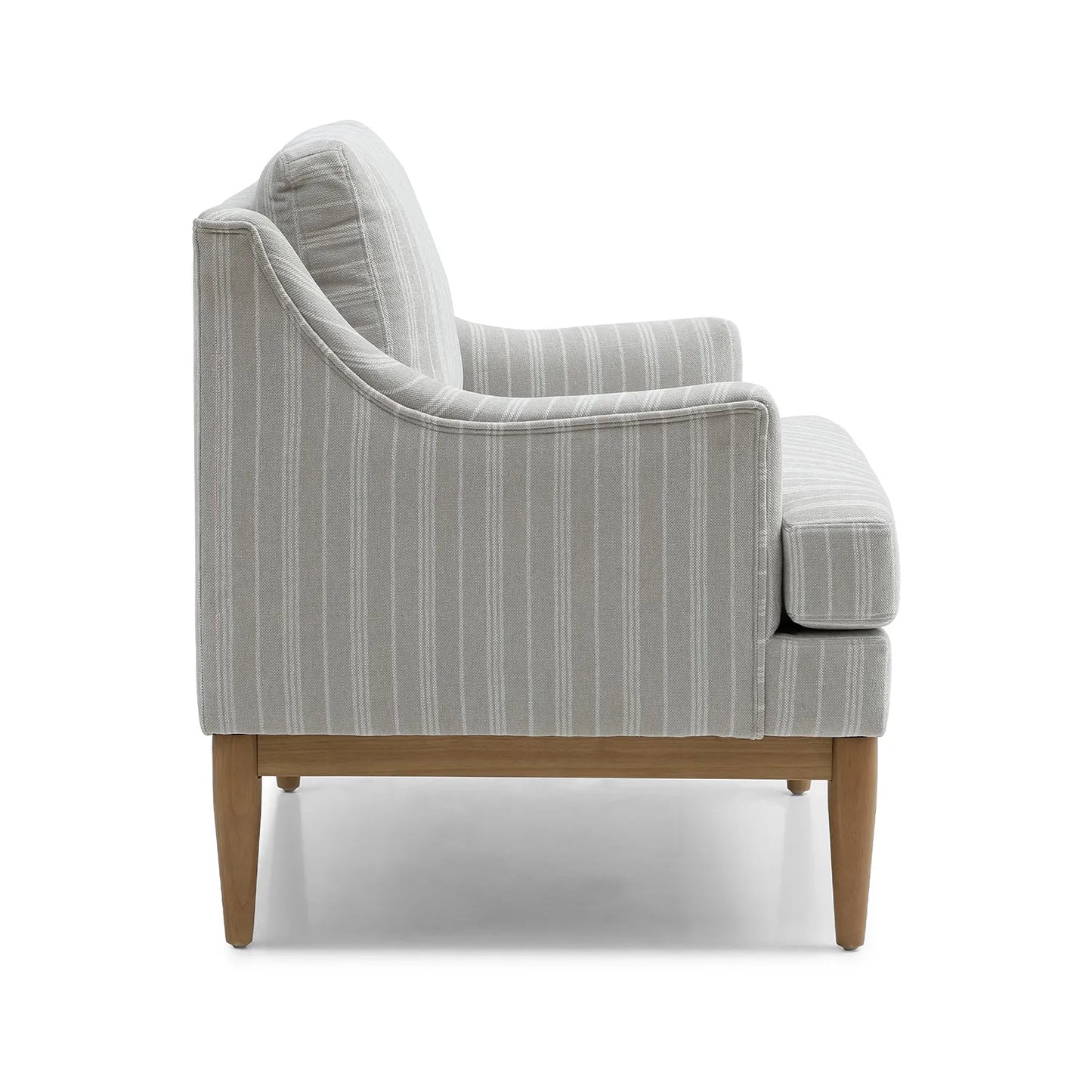 Rihanna Armchair in Natural Stripe Chenille Fabric - Pendle Village Furniture