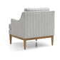 Rihanna Armchair in Natural Stripe Chenille Fabric - Pendle Village Furniture