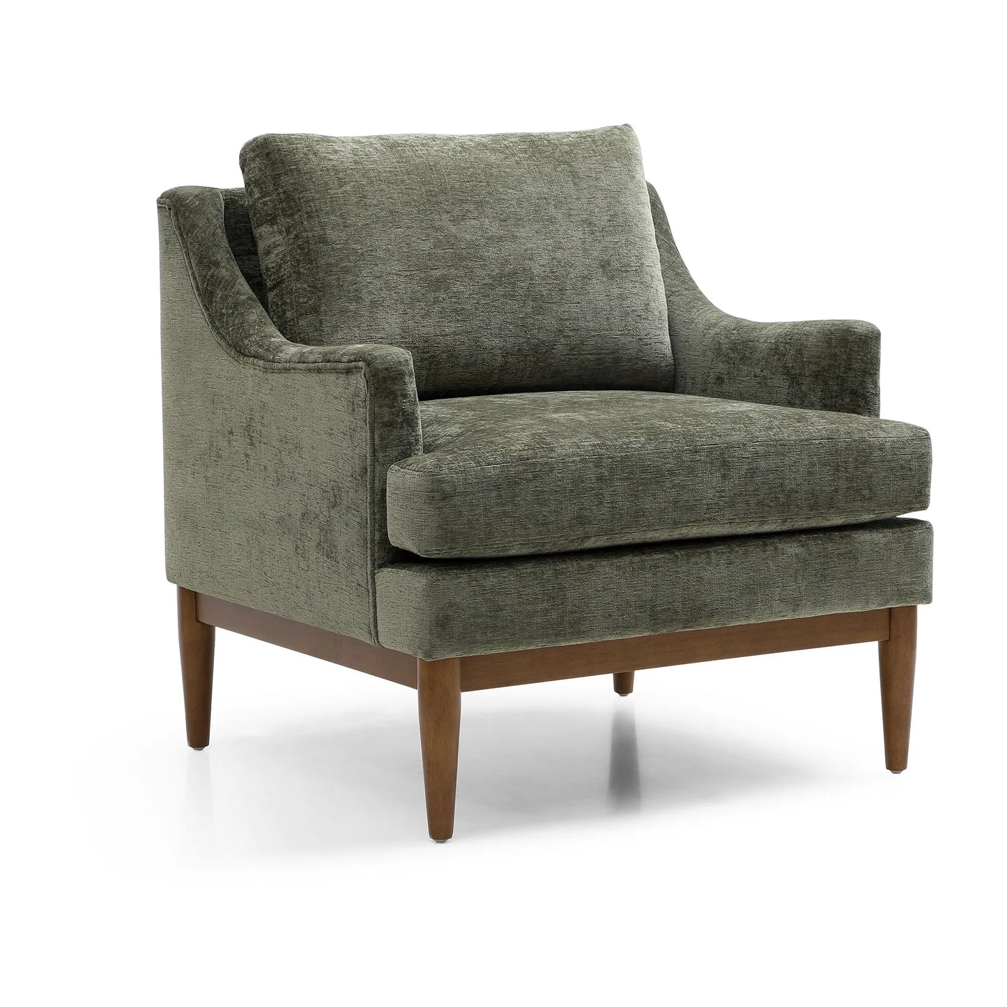 Rihanna Armchair in Olive Chenille Fabric - Pendle Village Furniture