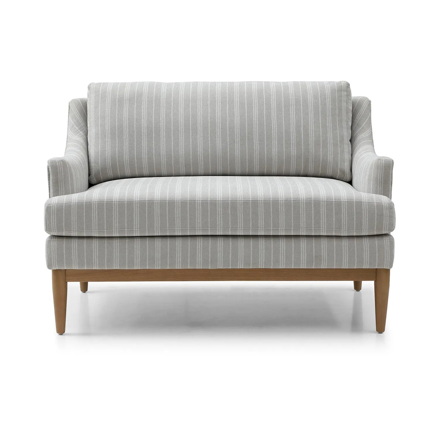 Rihanna Upholstered Loveseat with Wood Base - Pendle Village Furniture