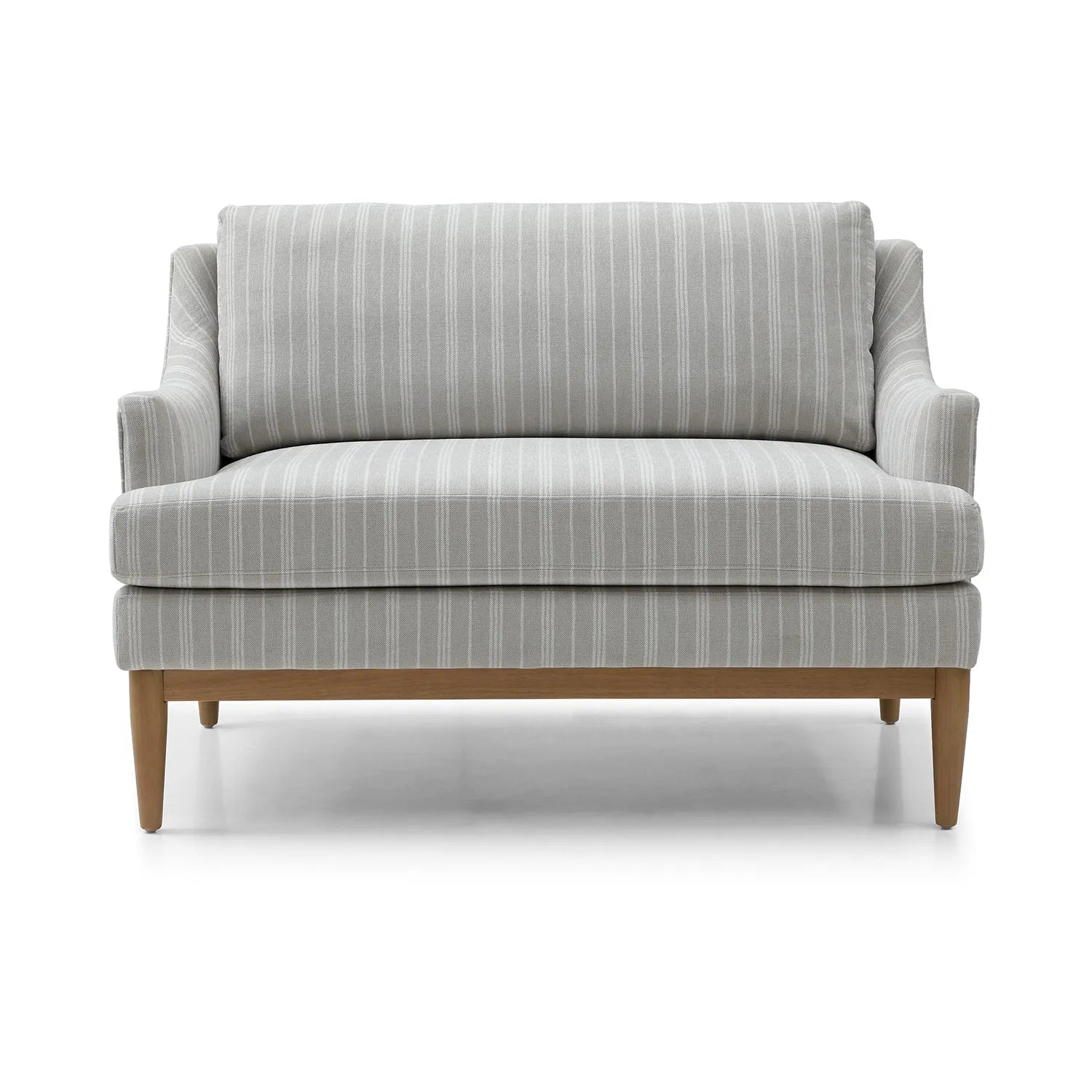 Rihanna Upholstered Loveseat with Wood Base - Pendle Village Furniture