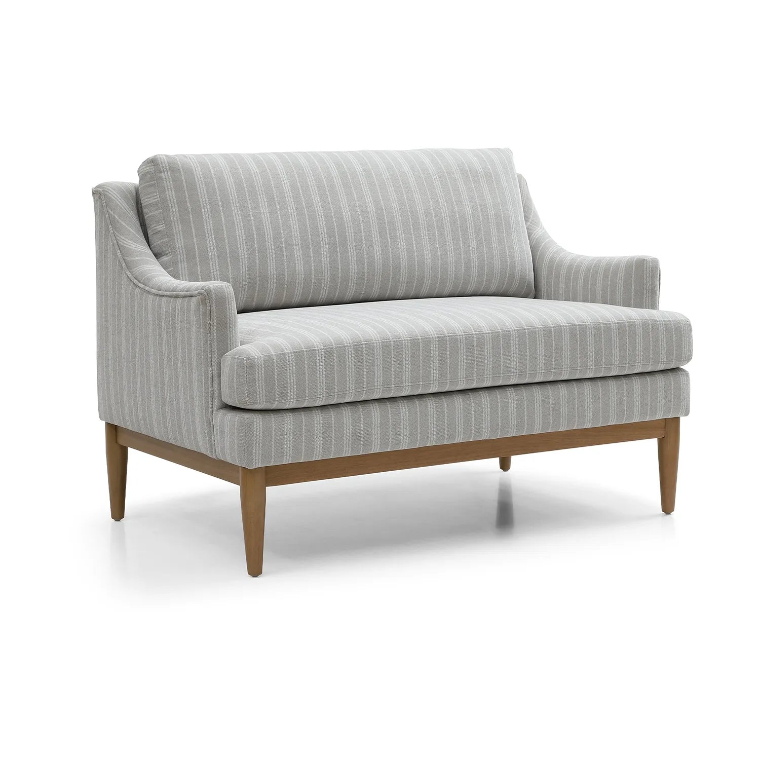 Rihanna Upholstered Loveseat with Wood Base - Pendle Village Furniture
