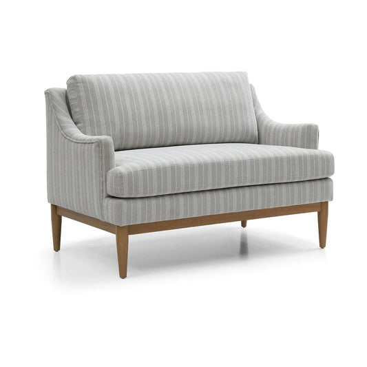 Rihanna Upholstered Loveseat with Wood Base - Pendle Village Furniture