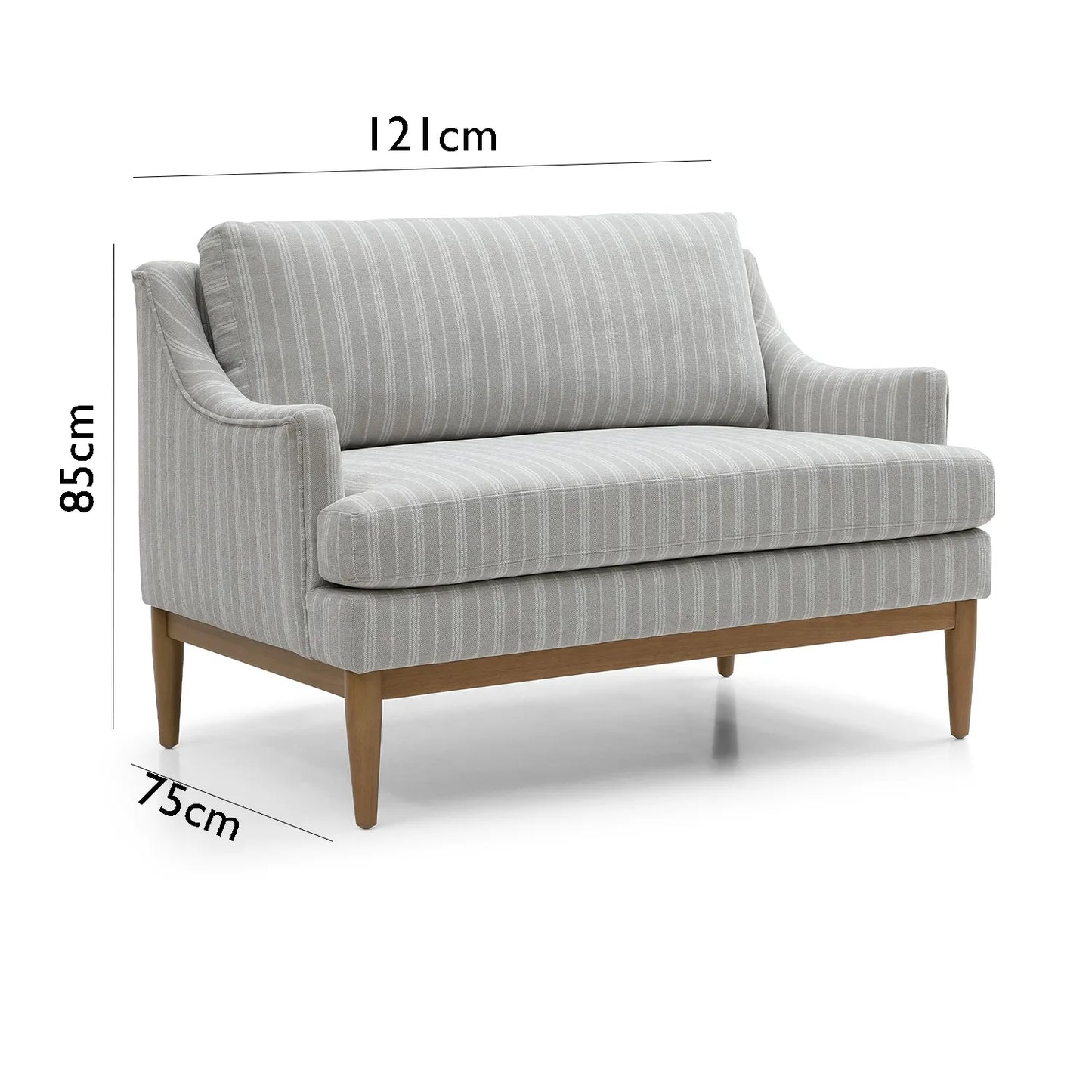 Rihanna Upholstered Loveseat with Wood Base - Pendle Village Furniture
