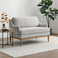 Rihanna Upholstered Loveseat with Wood Base - Pendle Village Furniture