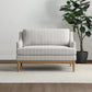 Rihanna Upholstered Loveseat with Wood Base - Pendle Village Furniture
