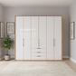 White Oak Wiemann Saka combi wardrobe with drawer storage