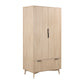 Salford Natural Oak Finish Gents Wardrobe