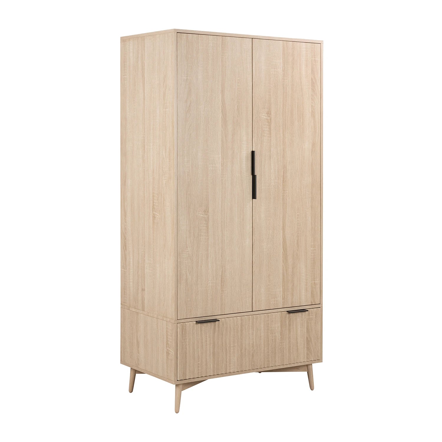 Salford Natural Oak Finish Gents Wardrobe