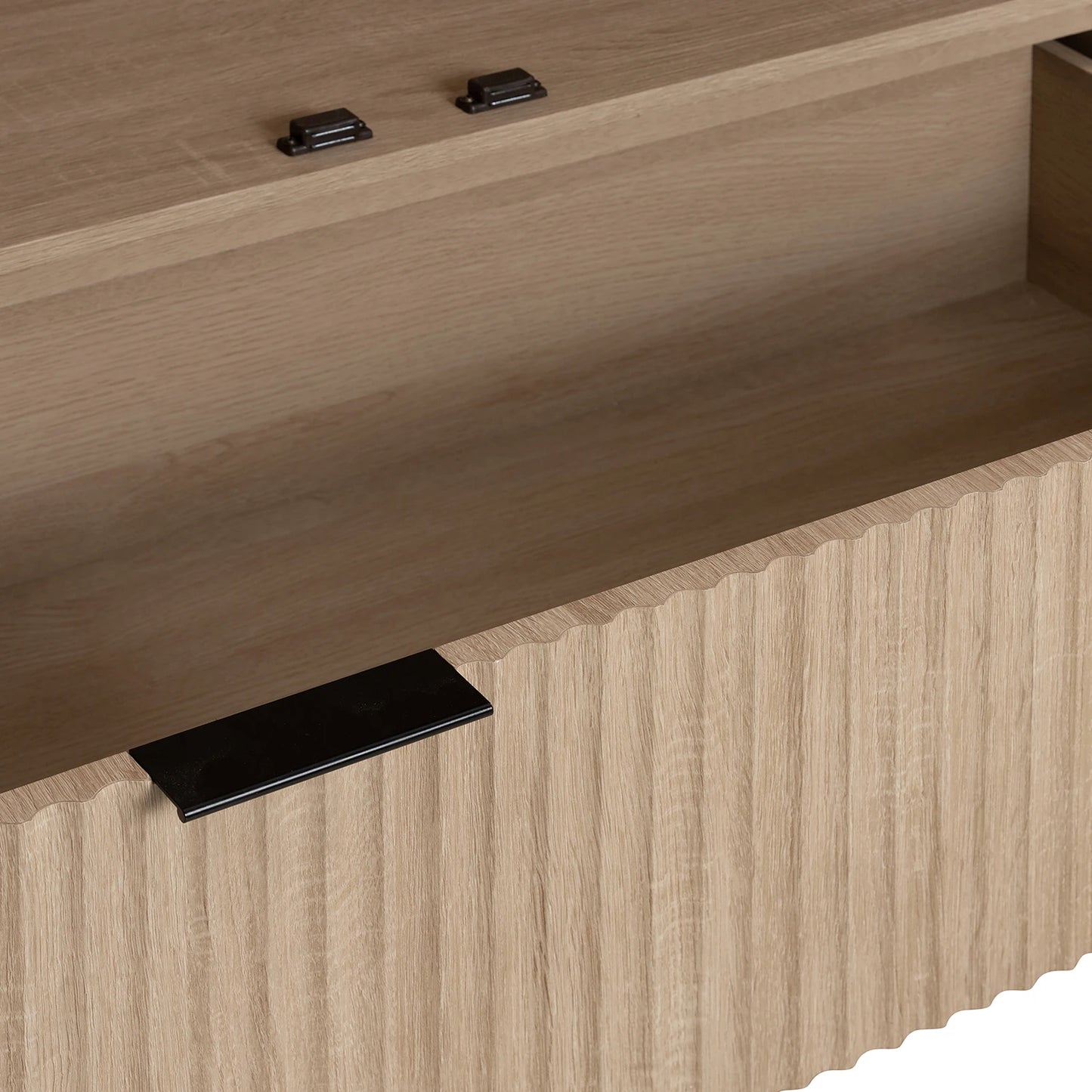Close up Drawer of Salford Natural Oak Finish Gents Wardrobe