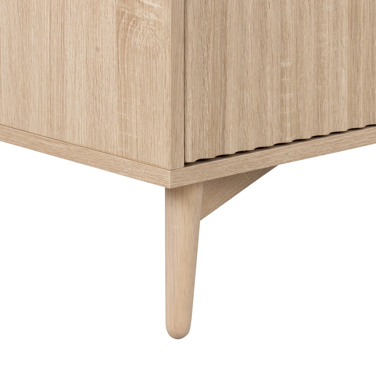 Salford Natural Oak Finish Gents Wardrobe - Legs Close up